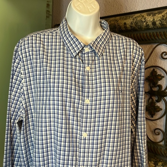 Calvin Klein Button Down blue checkered  Sz XL - Picture 2 of 12